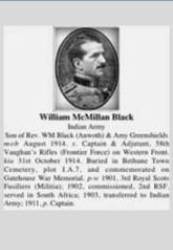 Newspaper cutting of William McMillan Black.